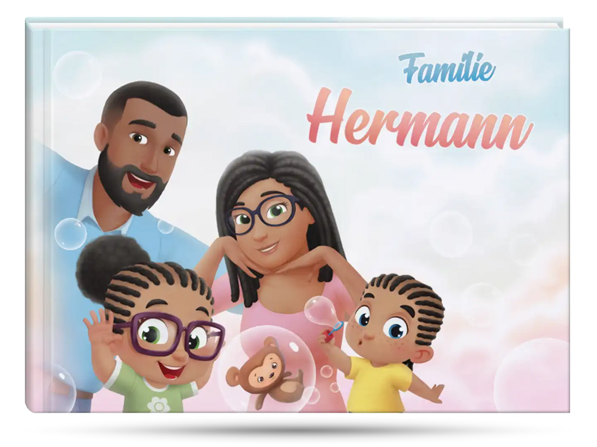 Das süße persönliche Buch für Familien mit 2 Kindern. 
