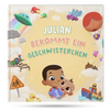 Das Cover des personalisierten Buches für große Brüder.		