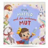 Das magische Cover des personalisierten Buches 'Prinz Matteo und der verlorene Mut'.	