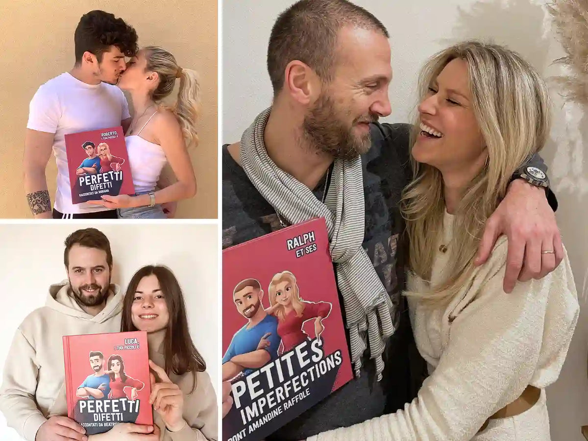 Liebe feiern am Valentinstag mit personalisierten Namen und 10 lustigen Illustrationen.