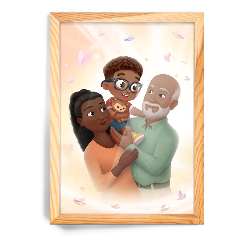 Oma, Opa und ihr kleines Mädchen