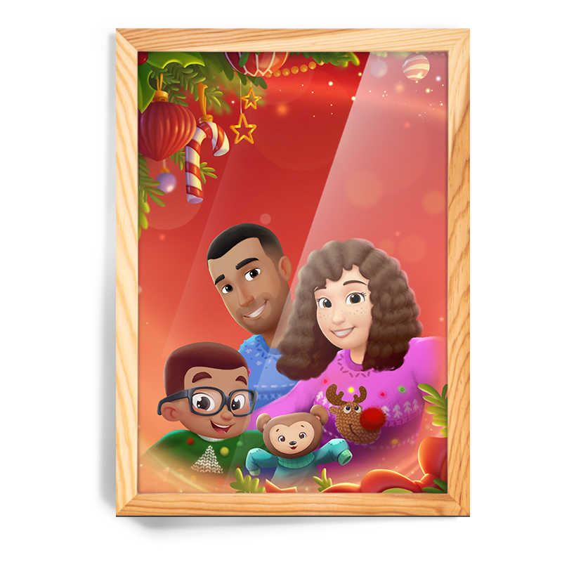 Weihnachtsfamilie (mit Mädchen)