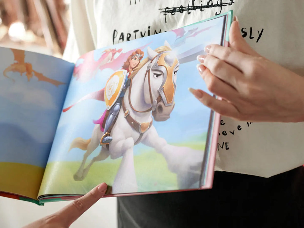 Eine Illustration aus einem personalisierten Buch für Freunde.