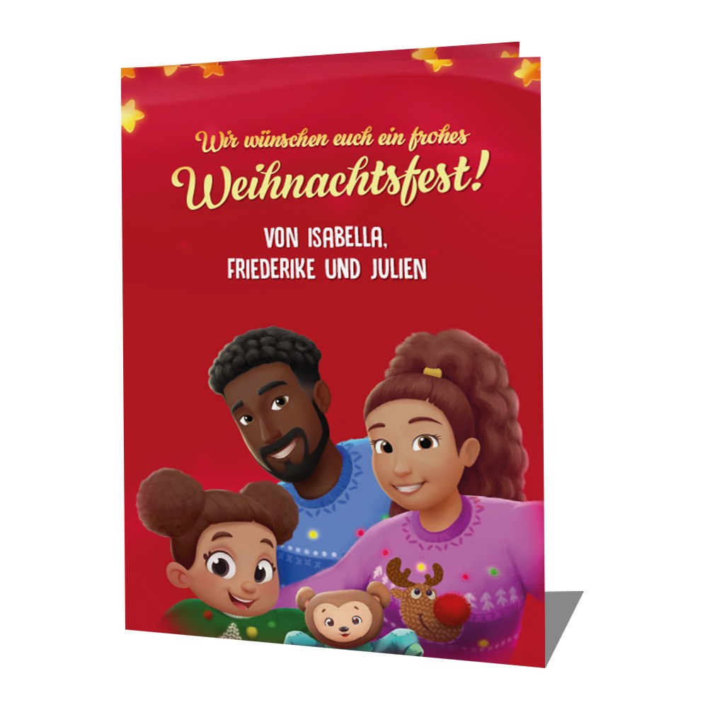Weihnachtskarte für Familien